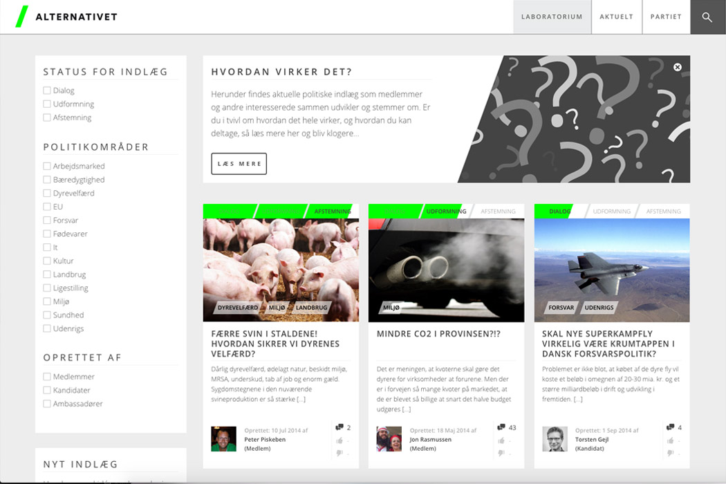 Political Discussion Website Prototype
