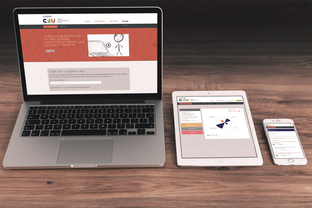 Renditions of Vurdigi.dk Web Application