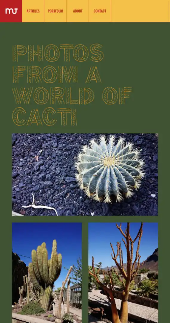 Screenshot of article about Cactus Park Gran Canaria